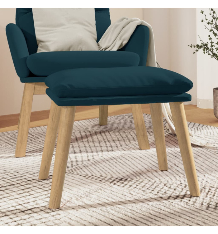 Repose-pied Bleu 45x29,5x35 cm Velours | Mobilier & Déco