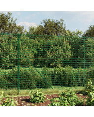 Clôture en treillis métallique vert 2,2x10 m acier galvanisé | Mobilier & Déco