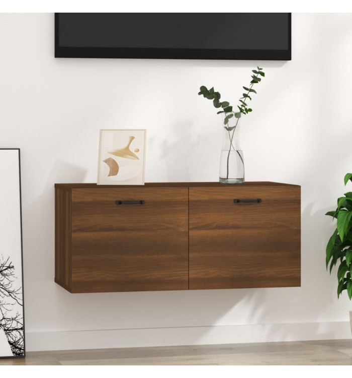 Armoire murale chêne marron 80x36,5x35 cm bois d'ingénierie | Mobilier & Déco