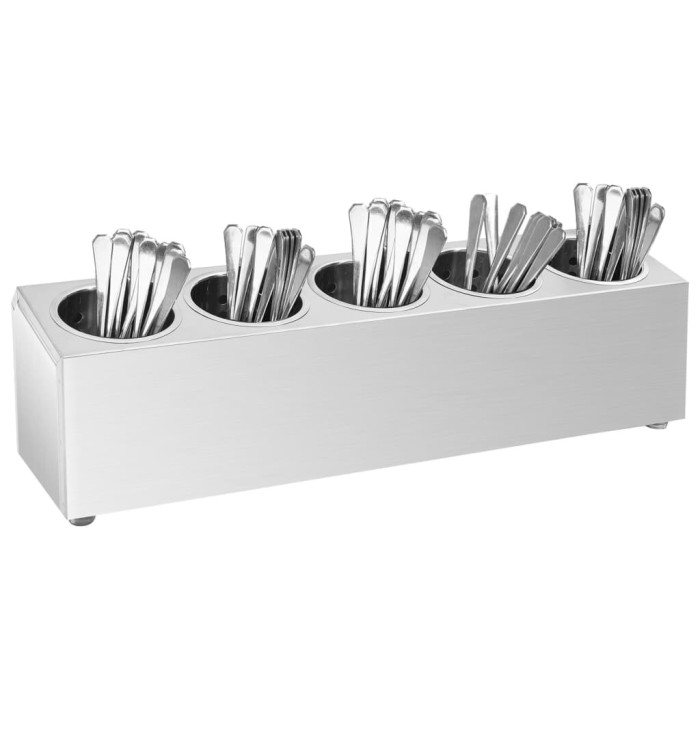 Porte-couverts 5 grilles Rectangulaire Acier inoxydable | Mobilier & Déco