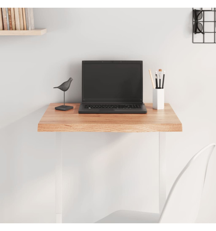 Dessus de table marron clair bois chêne massif traité | Mobilier & Déco