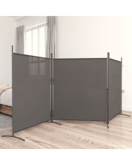 Cloison de séparation 3 panneaux Anthracite 525x180 cm Tissu | Mobilier & Déco
