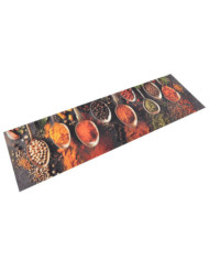 Tapis de cuisine lavable impression cuillère épices 45x150 cm | Mobilier & Déco