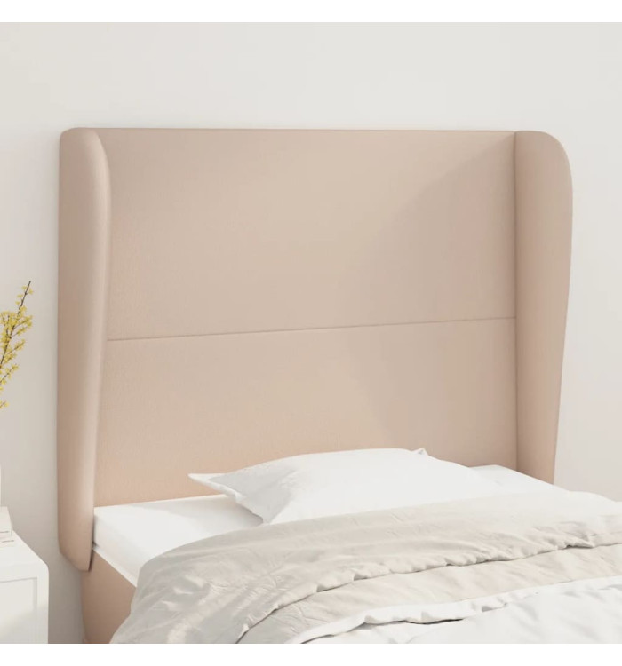 Tête de lit avec oreilles Cappuccino 83x23x118/128cm Similicuir | Mobilier & Déco
