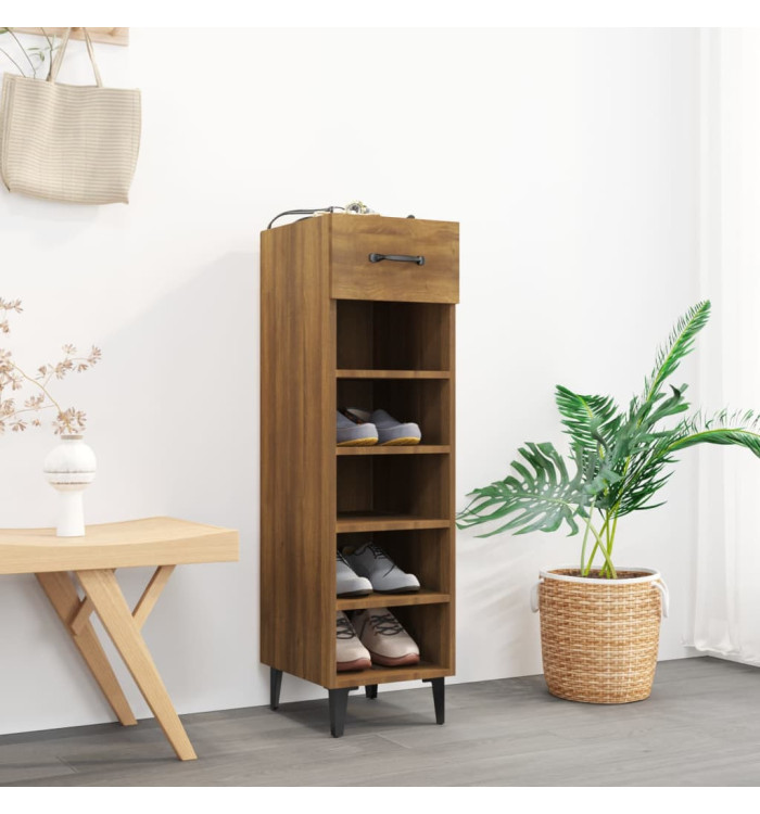 Meuble à chaussures Chêne marron 30x35x105 cm Bois d'ingénierie | Mobilier & Déco