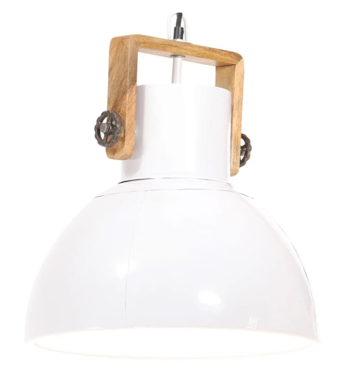 Lampe suspendue industrielle 25 W Blanc Rond 40 cm E27 | Mobilier & Déco