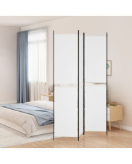 Cloison de séparation 3 panneaux Blanc 150x220 cm Tissu | Mobilier & Déco