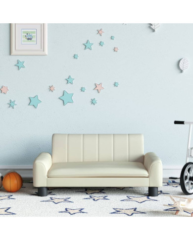 Canapé pour enfants crème 70x45x30 cm similicuir | Mobilier & Déco