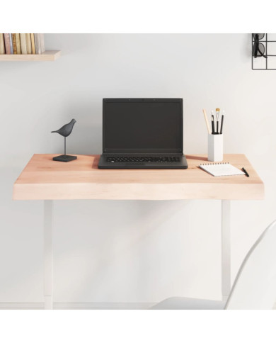 Dessus de table bois massif non traité bordure assortie | Mobilier & Déco
