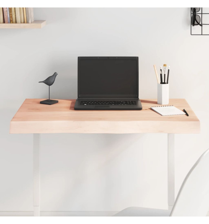 Dessus de table bois massif non traité bordure assortie | Mobilier & Déco