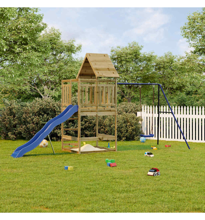 Aire de jeux d'extérieur bois de pin imprégné | Mobilier & Déco