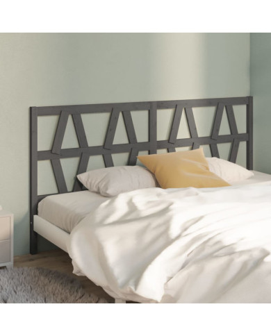 Tête de lit Gris 206x4x100 cm Bois massif de pin | Mobilier & Déco