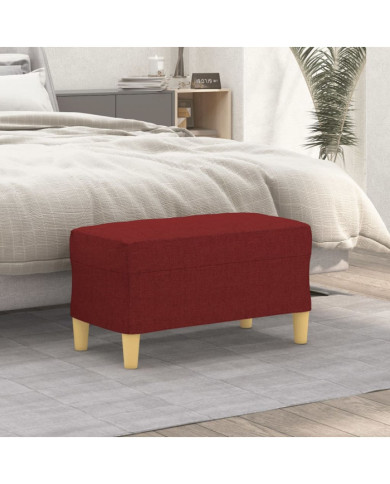 Banc Rouge bordeaux 70x35x41 cm Tissu | Mobilier & Déco