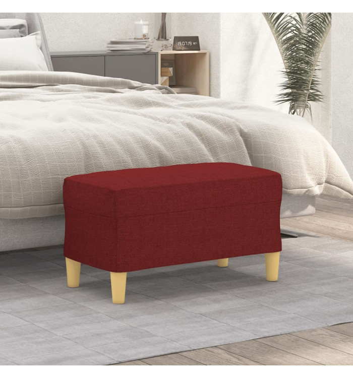 Banc Rouge bordeaux 70x35x41 cm Tissu | Mobilier & Déco