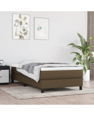 Matelas de lit à ressorts ensachés Marron foncé 90x200x20 cm | Mobilier & Déco