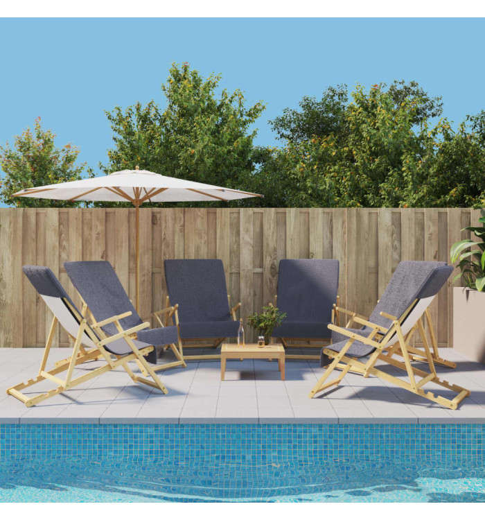 Serviettes de plage 6 pcs anthracite 60x135 cm tissu 400 GSM | Mobilier & Déco