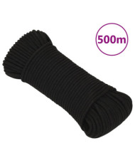 Corde de travail Noir 3 mm 500 m Polyester | Mobilier & Déco