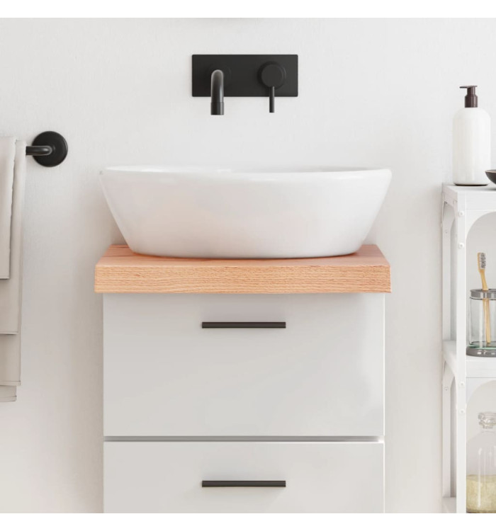Comptoir de salle de bain marron 40x60x(2-6) cm bois traité | Mobilier & Déco