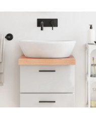Comptoir de salle de bain marron 40x60x(2-6) cm bois traité | Mobilier & Déco