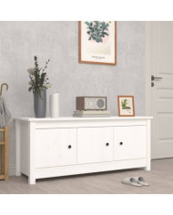Armoire à chaussures Blanc 110x38x45,5 cm Bois de pin massif | Mobilier & Déco
