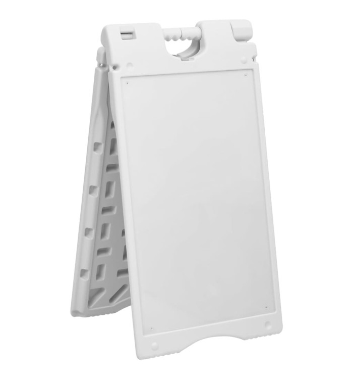 Panneau de trottoir en forme de A gris 45x7x84,5 cm PEHD | Mobilier & Déco