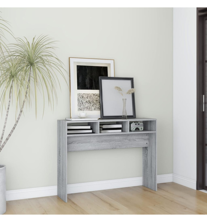Table console Sonoma gris 105x30x80 cm Bois d'ingénierie | Mobilier & Déco