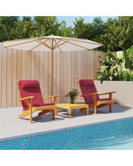 Coussins de chaise adirondack lot de 2 rouge bordeaux | Mobilier & Déco