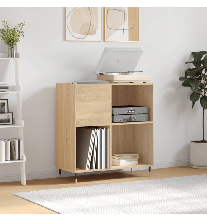 Armoire à disques chêne sonoma 84,5x38x89 cm bois d'ingénierie | Mobilier & Déco