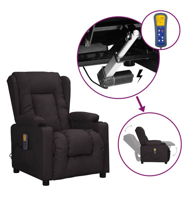 Fauteuil de massage Noir Similicuir | Mobilier & Déco