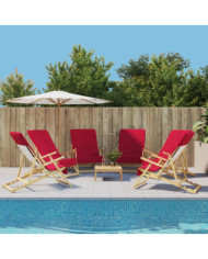 Serviettes de plage 6 pcs bordeaux 60x135 cm tissu 400 GSM | Mobilier & Déco