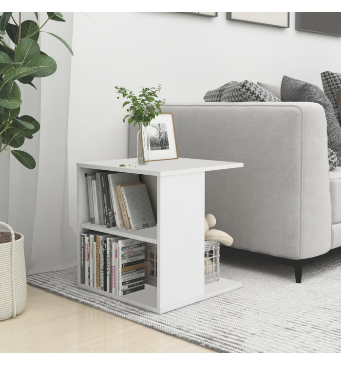 Table d'appoint blanc 45x45x48 cm bois d'ingénierie | Mobilier & Déco
