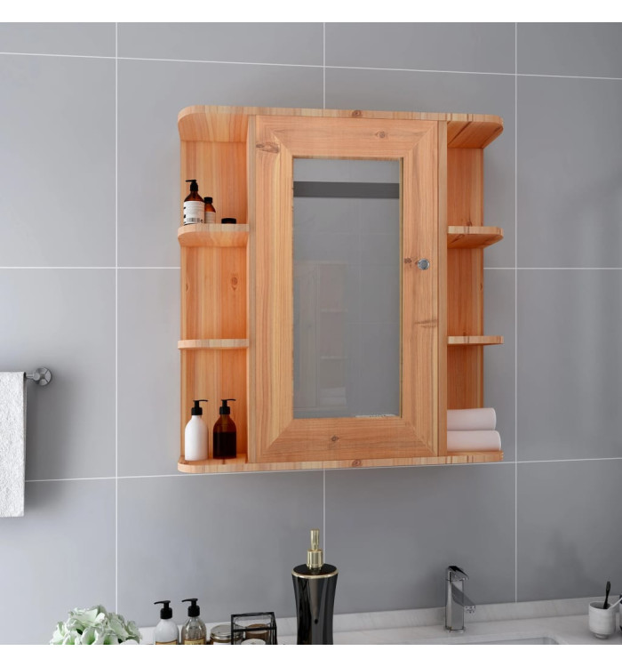 Armoire à miroir de salle de bain Chêne 66x17x63 cm MDF | Mobilier & Déco