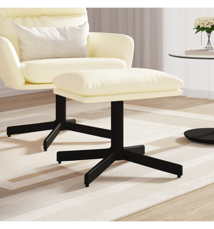 Repose-pied Crème 60x60x36 cm Similicuir | Mobilier & Déco