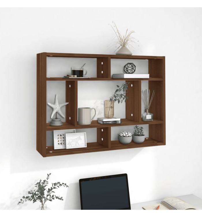 Étagère murale Chêne marron 75x16x55 cm Bois d'ingénierie | Mobilier & Déco