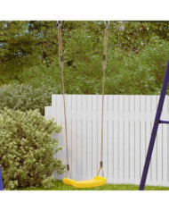 Balançoire d'extérieur d'enfants simple et corde réglable jaune | Mobilier & Déco