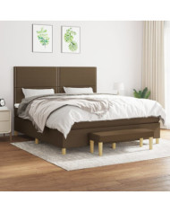 Sommier à lattes de lit avec matelas Marron foncé 160x200 cm | Mobilier & Déco