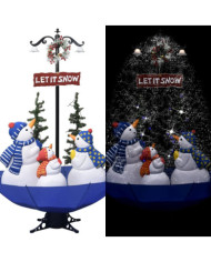 Arbre de Noël neigeux avec base de parapluie Bleu 170 cm PVC | Mobilier & Déco