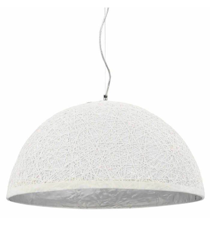 Lampe suspendue Blanc et argenté Ø50 cm E27 | Mobilier & Déco