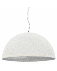 Lampe suspendue Blanc et argenté Ø50 cm E27 | Mobilier & Déco