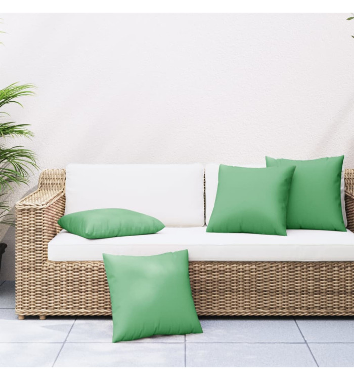 Coussins de canapé lot de 4 vert 60x60 cm tissu | Mobilier & Déco