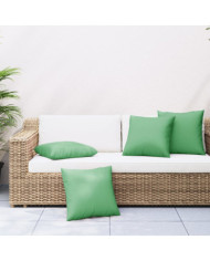 Coussins de canapé lot de 4 vert 60x60 cm tissu | Mobilier & Déco