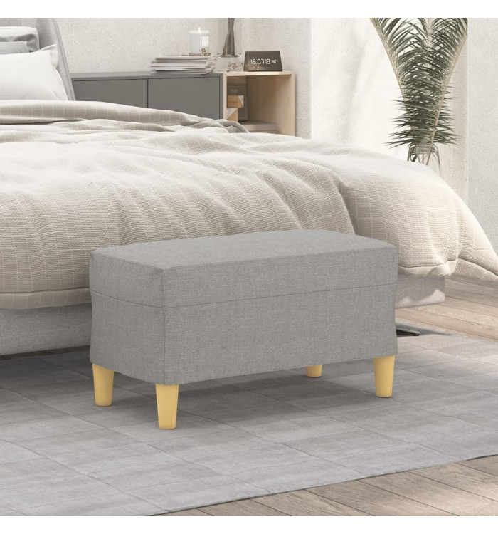 Banc Gris clair 70x35x41 cm Tissu | Mobilier & Déco