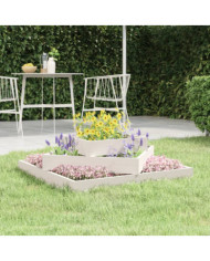 Jardinière Blanc 83x83x27 cm Bois massif de pin | Mobilier & Déco