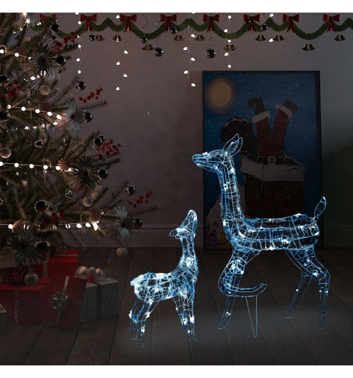 Famille de rennes de décoration Acrylique 160 LED blanc froid | Mobilier & Déco