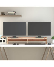 Support pour moniteur 100x24x16 cm Bois de pin solide | Mobilier & Déco
