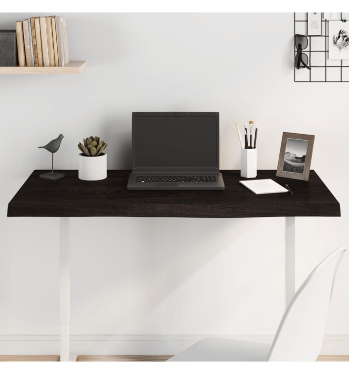 Dessus de table marron foncé bois chêne massif traité | Mobilier & Déco