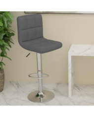 Tabouret de bar Gris Similicuir | Mobilier & Déco