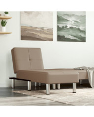 Chaise longue capuccino similicuir | Mobilier & Déco