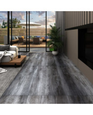 Dalles de plancher PVC autoadhésif 5,21 m² 2 mm gris brillant | Mobilier & Déco
