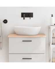 Comptoir de salle de bain 60x30x2 cm bois massif non traité | Mobilier & Déco